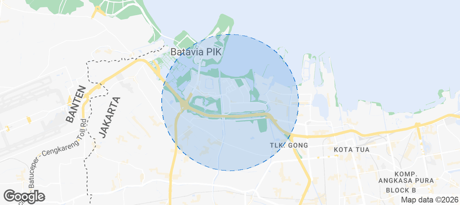 Kecamatan Penjaringan Airbnb map